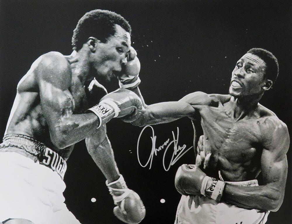 Thomas Hearns Signed 16x20 Photo (Schwartz) at PristineAuction.com Thomas Hearns Signed 16x20 Photo (Schwartz) at PristineAuction.com