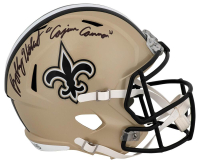 Bobby Hebert Signed Saints Full-Size Speed Helmet Inscribed "Cajun Cannon" (Schwartz) at PristineAuction.com