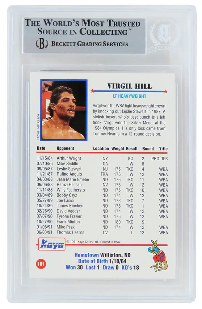 Virgil Hill Signed 1991 Kayo #101 Inscribed "HOF '13" (BGS) at PristineAuction.com Virgil Hill Signed 1991 Kayo #101 Inscribed "HOF '13" (BGS) at PristineAuction.com