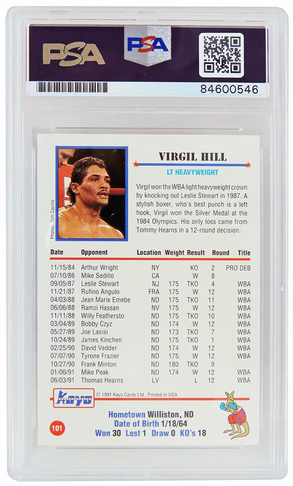 Virgil Hill Signed 1991 Kayo #101 Inscribed "HOF '13" (PSA) at PristineAuction.com Virgil Hill Signed 1991 Kayo #101 Inscribed "HOF '13" (PSA) at PristineAuction.com