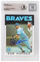 Bob Horner Signed 1986 Topps #220 (BGS | Auto 10) at PristineAuction.com