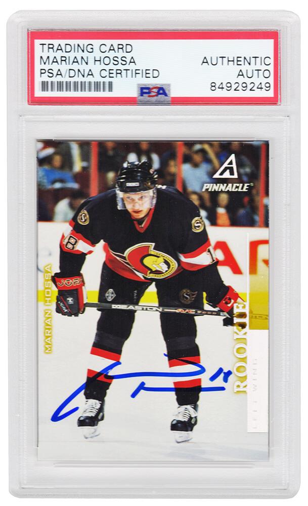 Marian Hossa Signed 1997-98 Pinnacle #17 RC (PSA) at PristineAuction.com Marian Hossa Signed 1997-98 Pinnacle #17 RC (PSA) at PristineAuction.com