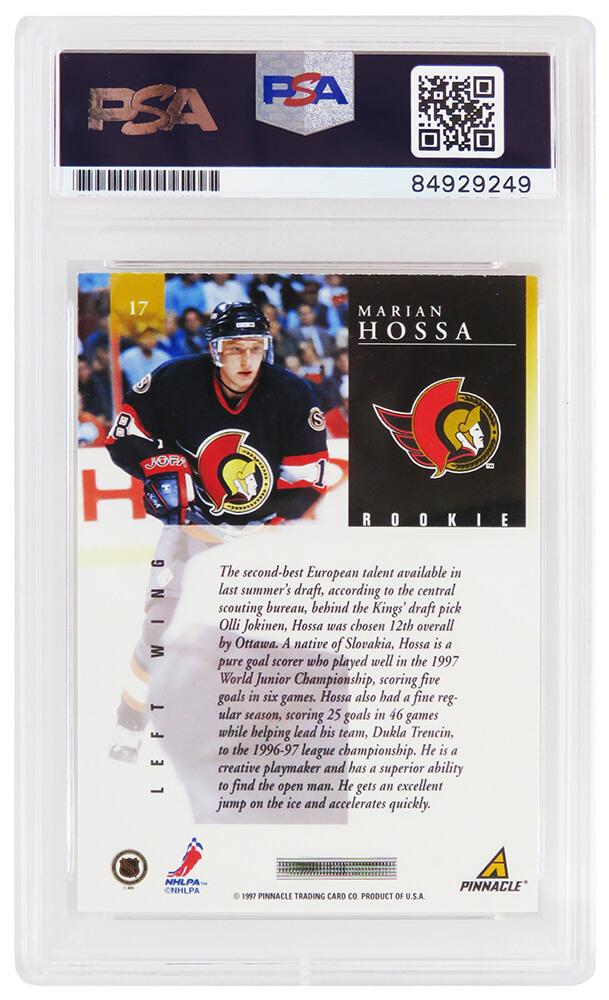 Marian Hossa Signed 1997-98 Pinnacle #17 RC (PSA) at PristineAuction.com Marian Hossa Signed 1997-98 Pinnacle #17 RC (PSA) at PristineAuction.com