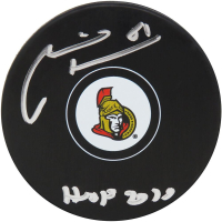 Marian Hossa Signed Senators Logo Hockey Puck Inscribed "HOF 2020" (Schwartz) at PristineAuction.com