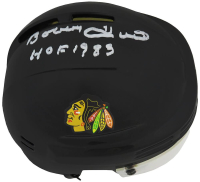 Bobby Hull Signed Blackhawks Mini Helmet Inscribed "HOF 1983" (Schwartz) at PristineAuction.com