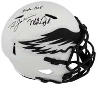 Ron Jaworski & Mike Quick Signed Eagles Full-Size Lunar Eclipse Alternate Speed Helmet Inscribed "Eagles HOF" (Schwartz) at PristineAuction.com