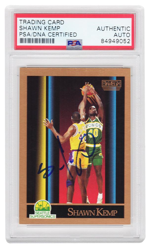 Shawn Kemp Signed 1990 Skybox #268 RC (PSA) at PristineAuction.com Shawn Kemp Signed 1990 Skybox #268 RC (PSA) at PristineAuction.com