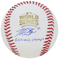 Tommy La Stella Signed Official 2016 World Series Logo Baseball Inscribed "16 WS Champs" (Schwartz) at PristineAuction.com