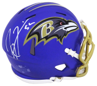Ray Lewis Signed Ravens Flash Alternate Speed Mini Helmet (Schwartz) at PristineAuction.com