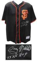 Gary Matthews Signed Giants Majestic Authentic Jersey Inscribed "73 NL ROY" (Schwartz) at PristineAuction.com