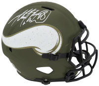 Adrian Peterson Signed Vikings Salute To Service Alternate Full-Size Speed Helmet (Schwartz) at PristineAuction.com