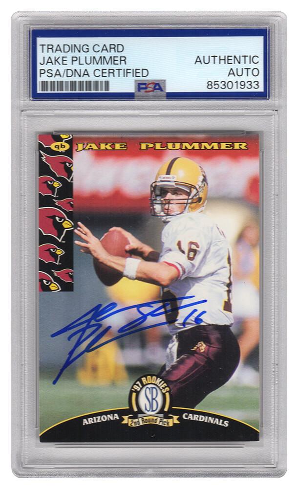 Jake Plummer Signed 1997 SB 2nd Round Pick #1 Inscribed "Snake" (PSA) at PristineAuction.com Jake Plummer Signed 1997 SB 2nd Round Pick #1 Inscribed "Snake" (PSA) at PristineAuction.com