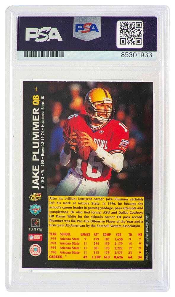 Jake Plummer Signed 1997 SB 2nd Round Pick #1 Inscribed "Snake" (PSA) at PristineAuction.com Jake Plummer Signed 1997 SB 2nd Round Pick #1 Inscribed "Snake" (PSA) at PristineAuction.com