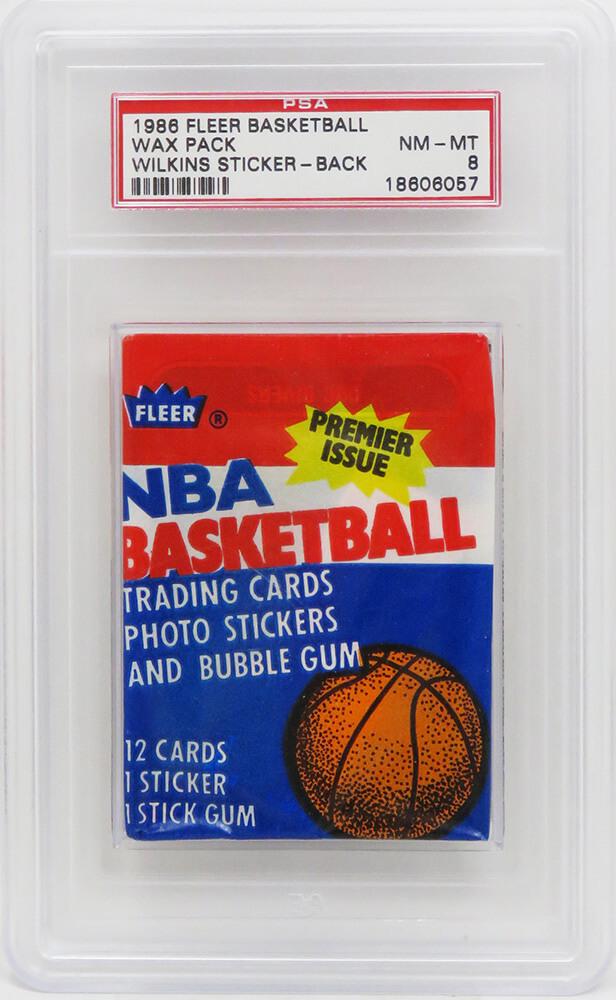 1986 Fleer Basketball Unopened Wax Pack (PSA 8) at PristineAuction.com 1986 Fleer Basketball Unopened Wax Pack (PSA 8) at PristineAuction.com