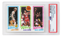 Larry Bird RC / Julius Erving TL / Magic Johnson RC 1980-81 Topps #6 (PSA 7) at PristineAuction.com
