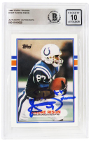Andre Rison Signed 1989 Topps Football Trading Card #102T RC Inscribed "Bad Moon" (Beckett | Auto Grade 10) at PristineAuction.com