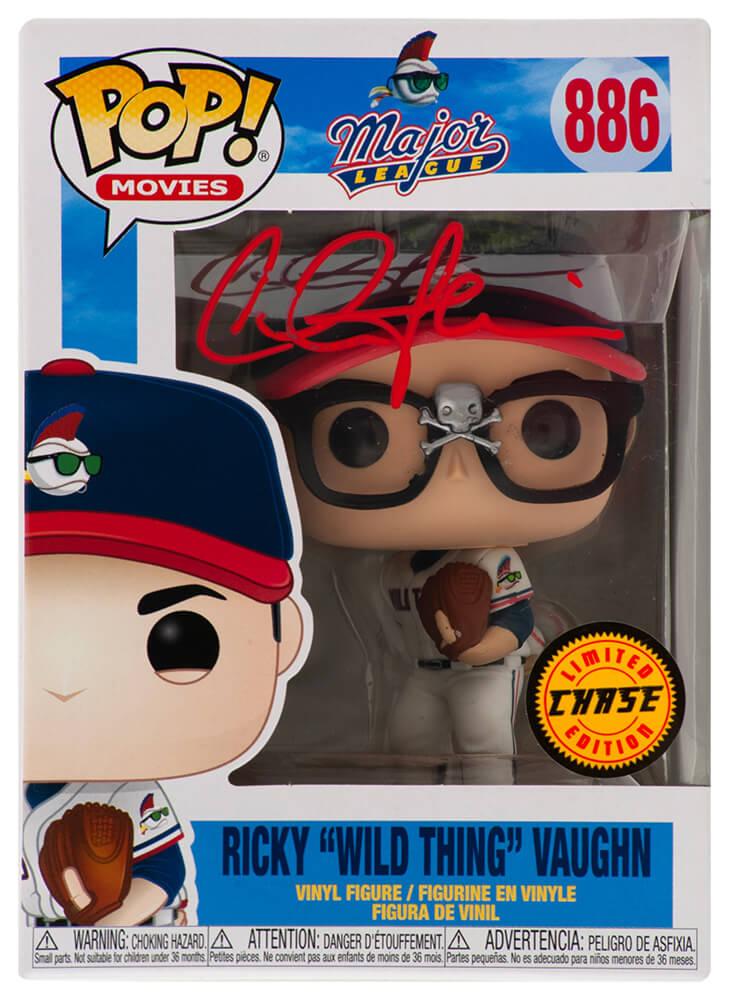 Charlie Sheen Signed "Major League" #886 Ricky "Wild Thing" Vaughn Funko Pop! Vinyl Figure (Schwartz) at PristineAuction.com Charlie Sheen Signed "Major League" #886 Ricky "Wild Thing" Vaughn Funko Pop! Vinyl Figure (Schwartz) at PristineAuction.com