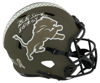 Billy Sims Signed Lions Full-Size Salute to Service Alternate Speed Helmet Inscribed "80 R.O.Y." (Schwartz) at PristineAuction.com