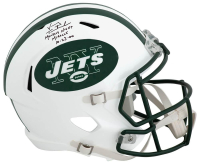 Vinny Testaverde Signed Jets Full-Size Speed Helmet Inscribed "Monday Night Miracle 10-23-00" (Schwartz) at PristineAuction.com