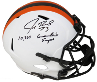 Joe Thomas Signed Browns Full-Size Lunar Eclipse Alternate Speed Helmet Inscribed "10,363 Consecutive Snaps" (Schwartz) at PristineAuction.com