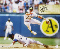 Walt Weiss Signed Athletics 16x20 Photo Inscribed "88 AL ROY" at PristineAuction.com