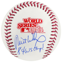 Milt Wilcox Signed 1984 World Series Logo Baseball Inscribed "84 WS Champs!" (Schwartz) at PristineAuction.com