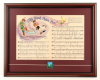 Walt Disney's 1960 "You Can Fly" Custom Framed Sheet Music Display with Tinker Bell Pin at PristineAuction.com