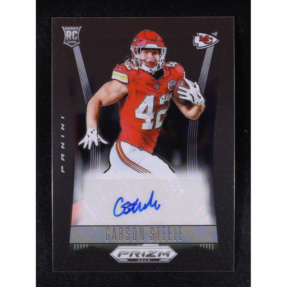 Carson Steele 2024 Panini Prizm Deca Signatures #98 RC at PristineAuction.com