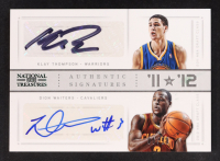Klay Thompson / Dion Waiters 2012-13 Panini National Treasures 11 vs. 12 Signatures Emerald #96 #06/10 at PristineAuction.com