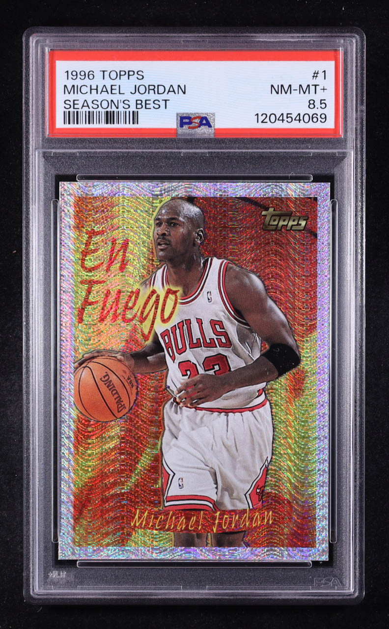 Michael Jordan 1996 Topps Season's Best En Fuego #1 (PSA 8.5) at PristineAuction.com Michael Jordan 1996 Topps Season's Best En Fuego #1 (PSA 8.5) at PristineAuction.com