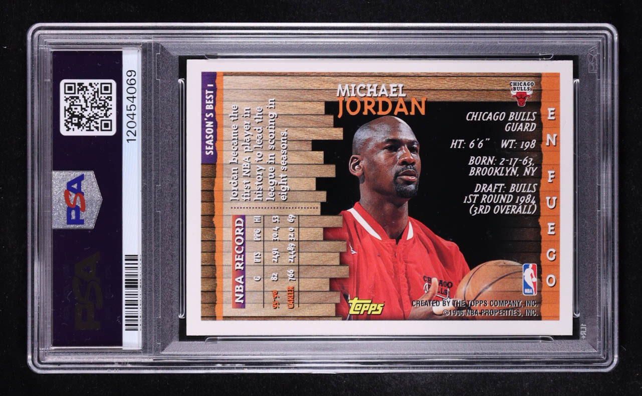 Michael Jordan 1996 Topps Season's Best En Fuego #1 (PSA 8.5) at PristineAuction.com Michael Jordan 1996 Topps Season's Best En Fuego #1 (PSA 8.5) at PristineAuction.com