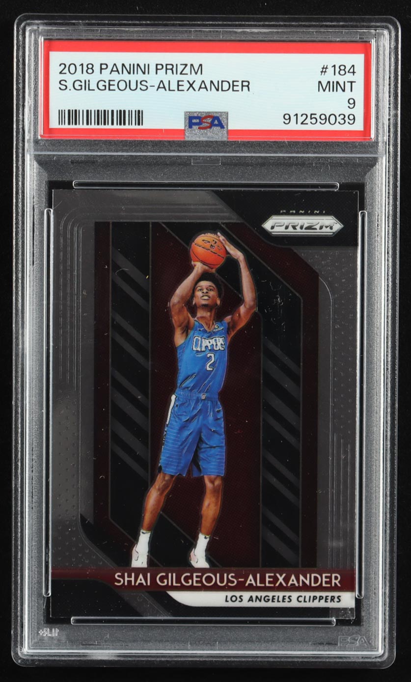 Shai Gilgeous-Alexander 2018-19 Panini Prizm #184 RC (PSA 9) at PristineAuction.com Shai Gilgeous-Alexander 2018-19 Panini Prizm #184 RC (PSA 9) at PristineAuction.com