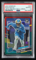 Puka Nacua 2023 Donruss Optic Rated Rookies Preview Red and Green #357 RC (PSA 10) at PristineAuction.com
