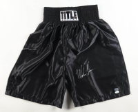 Mike Tyson Signed Title Boxing Trunks (JSA & Tyson) at PristineAuction.com