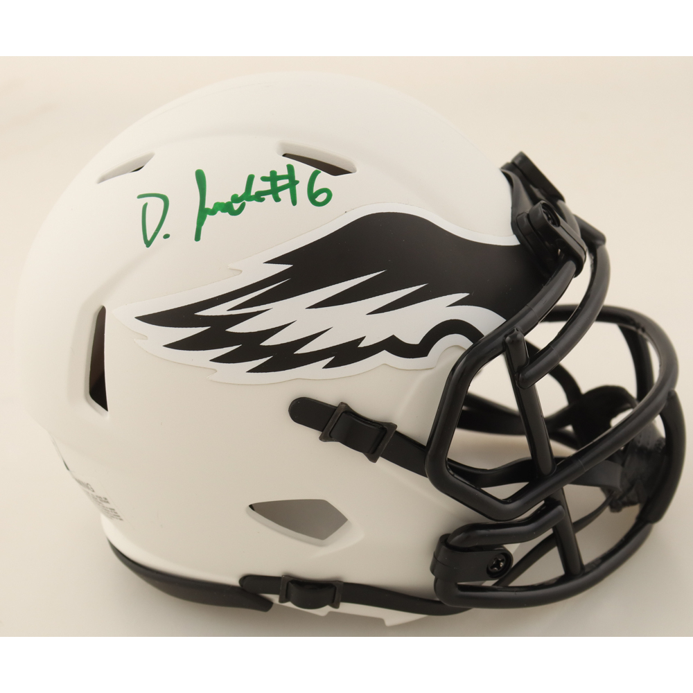 DeVonta Smith Signed Eagles Lunar Eclipse Alternate Speed Mini Helmet (Beckett) at PristineAuction.com