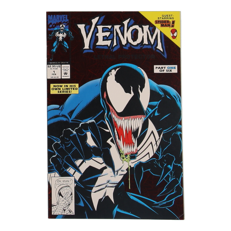 1993 "Venom: Lethal Protector" #1 Red Foil Cover Marvel Comic Book at PristineAuction.com 1993 "Venom: Lethal Protector" #1 Red Foil Cover Marvel Comic Book at PristineAuction.com