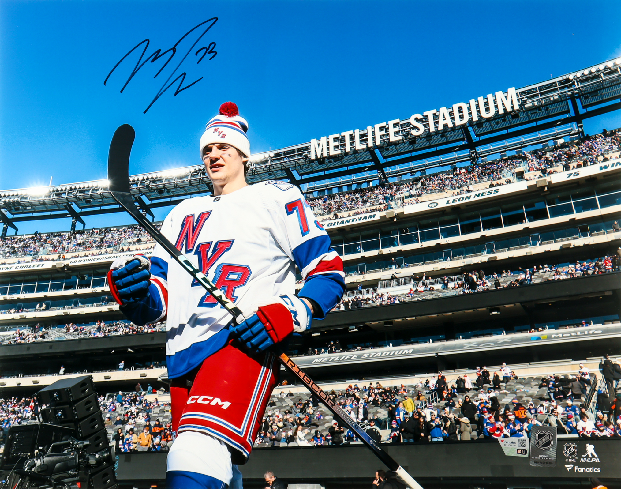 Matt Rempe Signed Rangers 16x20 Photo (Fanatics) at PristineAuction.com Matt Rempe Signed Rangers 16x20 Photo (Fanatics) at PristineAuction.com
