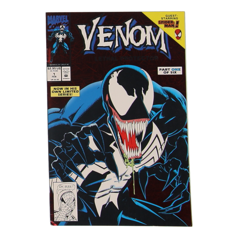 1993 "Venom: Lethal Protector" #1 Red Foil Cover Marvel Comic Book at PristineAuction.com 1993 "Venom: Lethal Protector" #1 Red Foil Cover Marvel Comic Book at PristineAuction.com