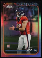Bo Nix 2024 Topps Chrome Prism Refractors #206 RC at PristineAuction.com