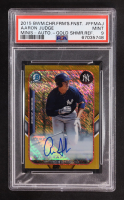 Aaron Judge 2015 Bowman Chrome Farm's Finest Minis Autographs Gold Shimmer Refractors #FFMAJ #20/50 RC (PSA 9) at PristineAuction.com