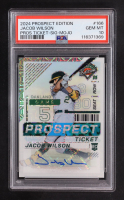 Jacob Wilson 2024 Panini Prospect Edition Holo Prospect Ticket Signatures Mojo #166 #12/25 RC (PSA 10) at PristineAuction.com