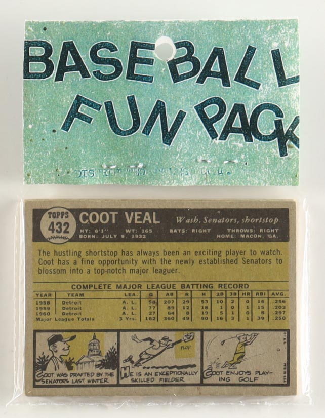 1961 Topps Baseball Card Fun Pack with (10) Cards at PristineAuction.com 1961 Topps Baseball Card Fun Pack with (10) Cards at PristineAuction.com
