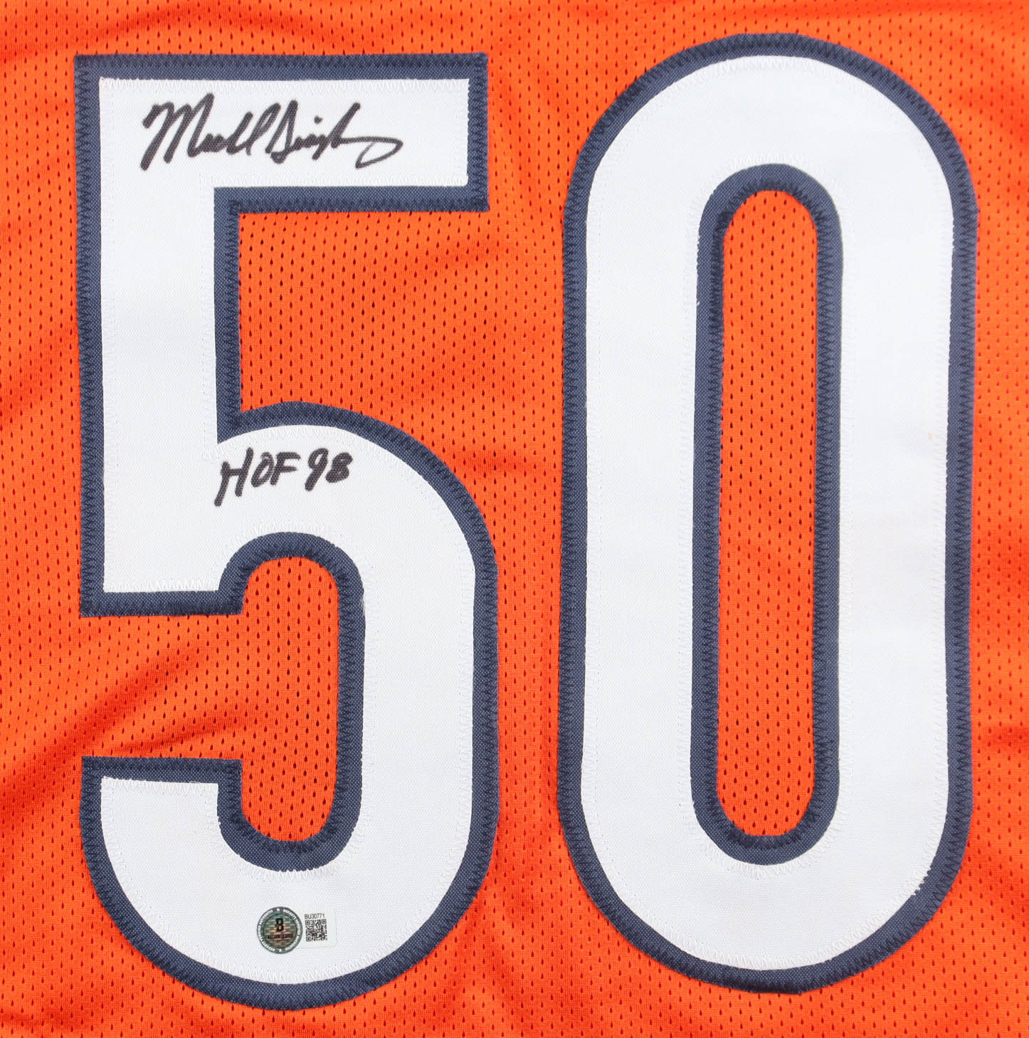 Mike Singletary Signed Jersey inscribed "HOF 98" (Beckett) at PristineAuction.com Mike Singletary Signed Jersey inscribed "HOF 98" (Beckett) at PristineAuction.com