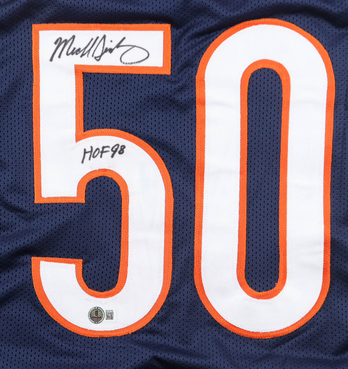 Mike Singletary Signed Jersey inscribed "HOF 98" (Beckett) at PristineAuction.com Mike Singletary Signed Jersey inscribed "HOF 98" (Beckett) at PristineAuction.com