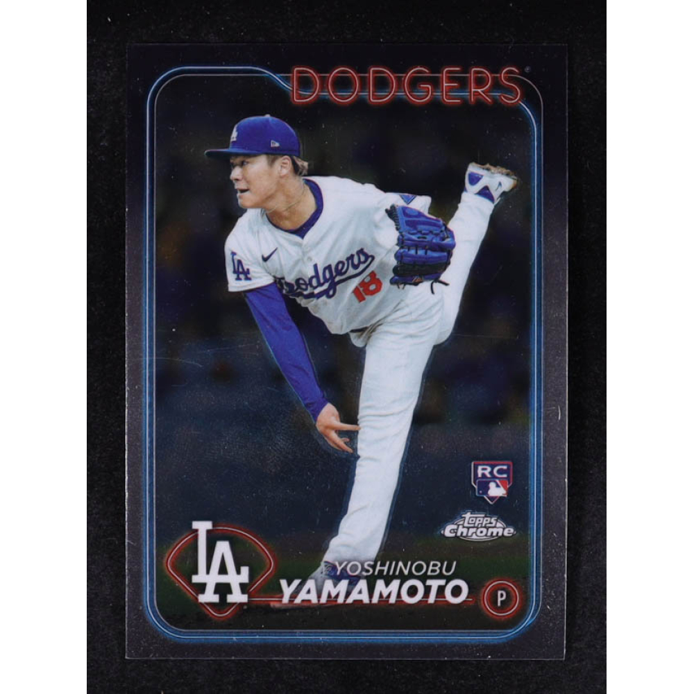 Yoshinobu Yamamoto 2024 Topps Chrome #18 RC at PristineAuction.com