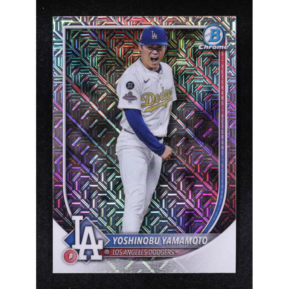 Yoshinobu Yamamoto 2025 Bowman Chrome Mega Box #76 at PristineAuction.com