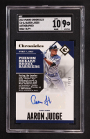 Aaron Judge 2017 Panini Chronicles Autographs Gold #1 #76/99 RC (SGC 9 | Auto 10) at PristineAuction.com