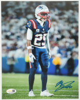 Marcus Jones Signed Patriots 8x10 Photo (JSA) at PristineAuction.com
