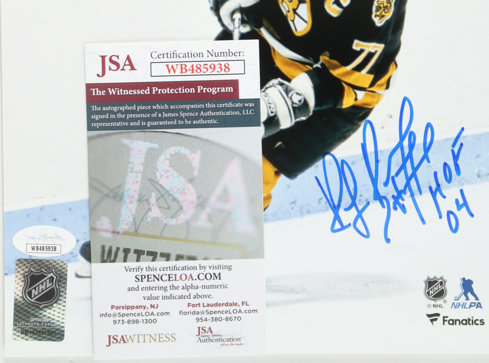 Ray Bourque Signed Bruins 8x10 Photo Inscribed "HOF 04" (JSA) at PristineAuction.com Ray Bourque Signed Bruins 8x10 Photo Inscribed "HOF 04" (JSA) at PristineAuction.com