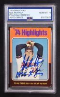 Nolan Ryan Signed 1975 Topps Inscribed "1975 K King" #5 (PSA | Autograph Graded PSA 10) at PristineAuction.com